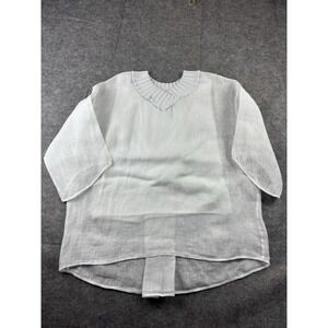 Kedziorek Poland Size EU 36/US 6 Lined Sheer Linen Artsy Coastal Grandma Boho